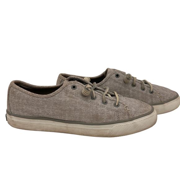 Sperry Slip-On Seacoast Diamond Print Shoe Gray Women's Size 7.5 - Picture 1 of 8